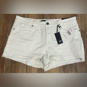 Kut from the Kloth Women's White Denim Shorts